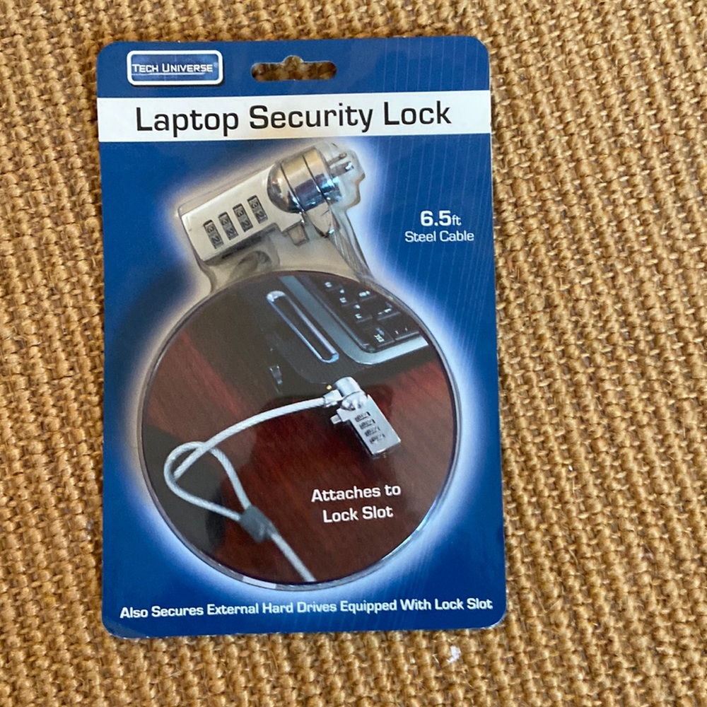Laptop security lock made by Tech Universe